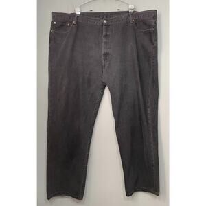 Levis 550 Jeans Mens Size 52X32 Black Denim Selvedge Grunge Workwear Utility